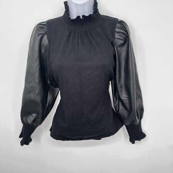 SIANI  MILANO" Mock Neck Sweater,Quiet Luxury, Old Money, Work Wear, L NWOT - Picture 3 of 13